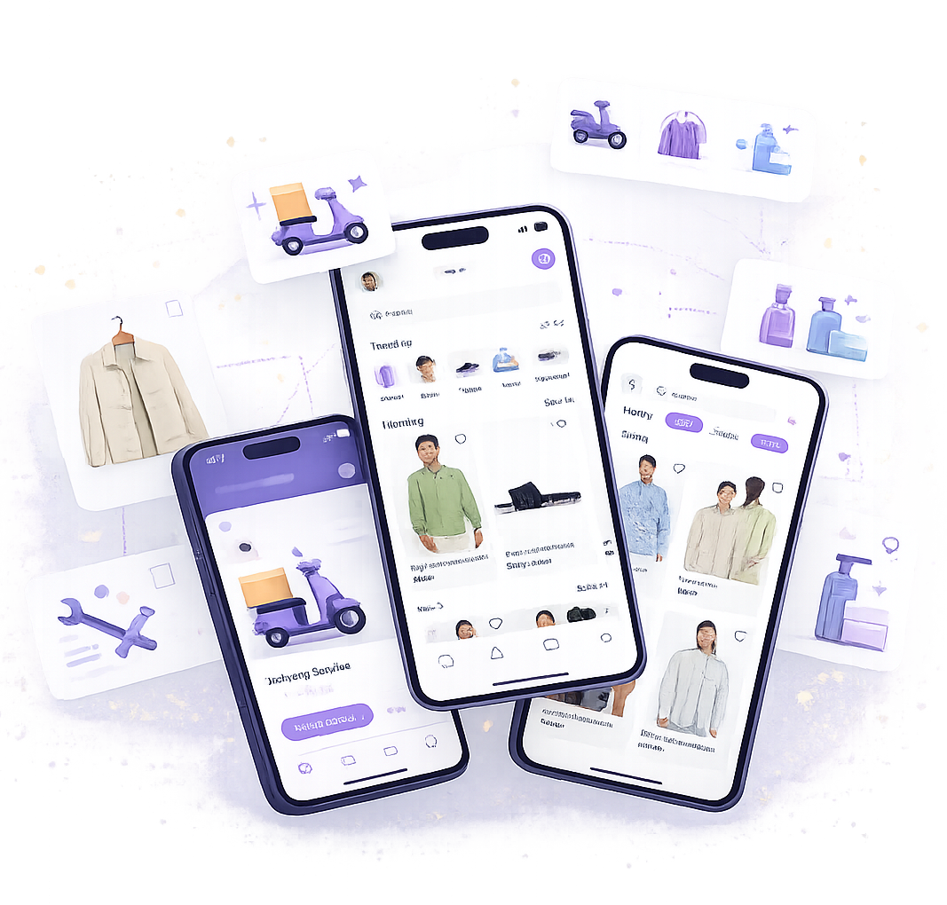 VirpanAI storefront previews on mobile devices